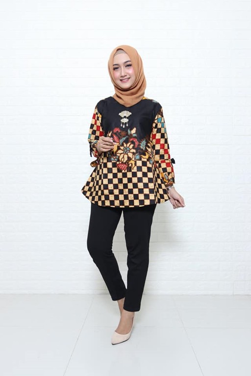 Batik modern wanita hijab bahan katun