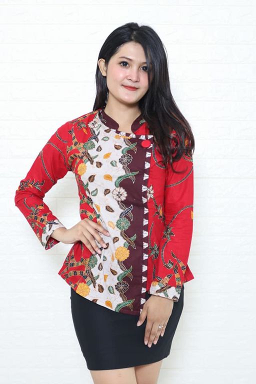 Seragam batik kombinasi katun