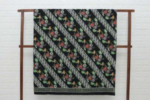 Kain batik cap kesik Atau Cap kombinasi Tulis