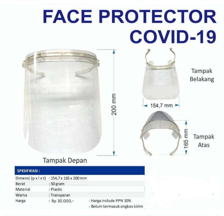Grosir masker medis dan Face Protector Covid-19 harga murah