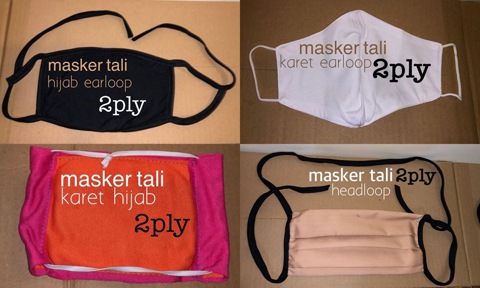 Harga masker kain mulai Rp 2.500,- per pcs dengan jahitan yang berkualitas. 123
