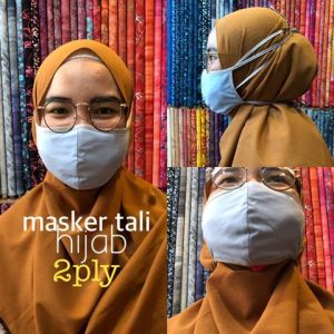 Masker kain hijab ready stok harga Rp 3.500,- per pcs 123