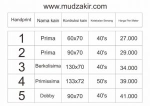 Harga Handrpinting untuk seragam